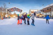 Der erste Eiszauber fand im Dezember und Januar 2018/19 nicht zur Freude aller Anwohner auf der Kreuzbleiche statt. Publikumsmässig war der Anlass aber mit über 30'000 Besucherinnen und Besuchern ein grosser Erfolg. (Bild: Urs Bucher - 18. Januar 2019)