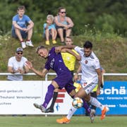 Basels Neuzuzug Omar Alderete im Testspiel gegen Lausanne. (Bild: Keystone)