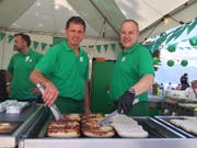 Bruno Ehrbar, Metzgerei Ehrbar Mörschwil und Werner Küttel, Vizepräsident Trägerverein Culinarium. (Bild: Michael Genova)