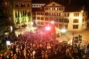 Der Pic-o-Pello-Platz füllt sich jeweils am Splügen-Fest. (Bild: Urs Bucher)
