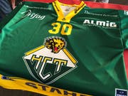 Das Design des HC-Thurgau-Heimtrikots für die Saison 2019/20 steht. Änderungen kann es noch bei Details sowie den Sponsoren geben. (Bild: Matthias Hafen)