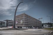 Der im Bau befindliche Komplex «Square One» in Root. (Bild: Pius Amrein, 26. Juli 2019)