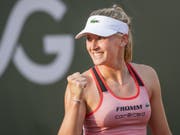 Zweiter WTA-Final perfekt: Jil Teichmann ballt die Siegerfaust (Bild: KEYSTONE/JEAN-CHRISTOPHE BOTT)
