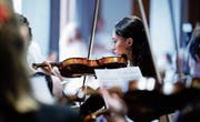 Blick in die Reihen des Astona-Orchesters am Galakonzert. (Bild: Stefan Kaiser, Edlibach, 26. Juli 2019)