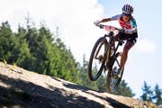 Jolanda Neff in Aktion. (KEY/Gian Ehrenzeller)