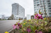 Landmarke in Huben: das Kantonsspital. (Bild: Andrea Stalder)