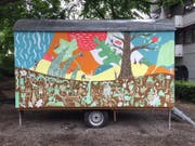 Auch der Bauwagen beim Dammgärtli erhielt mit Hilfe der Anwohner einen neuen Anstrich.