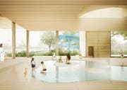 So könnte das neue Hallenbad aussehen. (Visualisierung: PD)