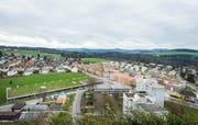 Sicht vom Kantonsspital auf das Quartier Huben. (Bild: Andrea Stalder)
