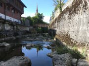 Im Dorfbach in Oberägeri wurden tote Fische gefunden. (Quelle: Zuger Polizei)