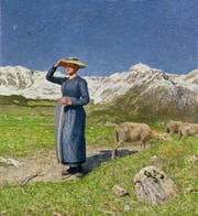 «Mezzogiorno sulle alpi» ist ein bekanntes Werk des Bündner Malers Giovanni Segantini aus dem Jahr 1891. (Bild: PD/Kunstmuseum St.Gallen)