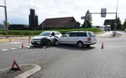 Der Unfall ereignete sich an der Oberhofenkreuzung in Inwil. (Bild: Luzerner Polizei)