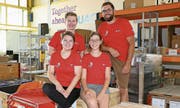 Sind bereit für das Abenteuer Kazan: (von links): Martin Amstutz, Mario Enz, Sonja Durrer und Denise Stöckli. (Bild apimedia) Blindtext Blind Blind Blindtext Bild: apimedia)