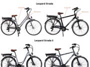 Bei E-Bike-Modellen «Leopard Strada» und «Leopard Strada II» können sich Schrauben am Velolenker lösen. Deshalb tauscht Coop Bau+Hobby die entsprechenden Lenkvorrichtungen beim Kunden zu Hause aus. (Bild: Handout)