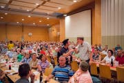 2017 war das Weindorf Salgesch zu Gast an der Bundesfeier in Gossau. (Bild: Urs Bucher)