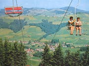 Der Sessellift Hochhamm in Schönengrund wurde 1994 abgebrochen. Die Eröffnung war im Herbst 1965. (Bild: PD)