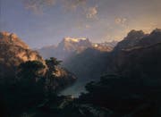 Eintauchen in kühle Schatten: Alexandre Calame, «Am Urnersee» von 1849. (Bild: Kunstmuseum Basel)