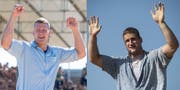Die erfolgreichen Pirmin Reichmuth (links) und Armon Orlik. (Bild: LZ/Keystone)