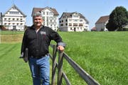 OK-Präsident Siegfried Dörig auf dem Areal des Appenzeller Kantonalschwingfestes, das dieses Wochenende in Stein ausgetragen wird. (Bild: Mea McGhee)