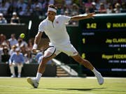 Roger Federer erreichte in Wimbledon zum 17. Mal die 3. Runde - Rekord (Bild: KEYSTONE/AP/TIM IRELAND)