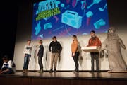 Der letztjährige Jugendprojekt-Wettberwerb des Kantons St.Gallen: Präsentation des Projekts «Jede Robbe zählt». (Bild: Archiv «St.Galler Tagblatt» - 27. Oktober 2018)