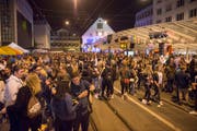 Das Stadtfest 2019 wird am 16. und 17. August wieder Tausende ins St.Galler Stadtzentrum ziehen. (Bild: Samuel Schalch - 21. August 2016)