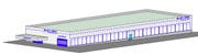 Die Visualisierung zeigt die Dimensionen der Anlage mit der Einfahrt und der Ausfahrt der Waschstrasse im «Auto-Spa». (Bild: PD)