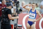 Selina Büchel war mit ihrem Auftritt in Lausanne zufrieden. (KEYSTONE/Valentin Flauraud)
