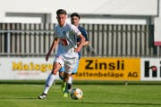Der Luzerner David Mistrafovic (weisses Trikot) beim Testspiel gegen den FC Winterthur. (Bild: Martin Meienberger/freshfocus, Brunnen 26. Juni 2019)