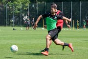 Nassim Ben Khalfia im Training mit dem FC St.Gallen. (Bild: Claudio Thoma/Freshfocus)