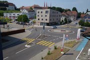 So viel Platz für Velos gibt es im Kreisel selten. (Bild: Eddy Schambron)