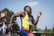 In La Chaux-de-Fonds stellte Alex Wilson Schweizer Rekorde über 100 m und 200 m auf. Bild: Jean-Christophe Bott/Keystone (30. Juni 2019)