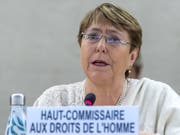 Uno-Menschenrechtskommissarin Michelle Bachelet spricht am Freitag vor dem Menschenrechtsrat in Genf zur Lage in Venezuela. (Bild: KEYSTONE/MARTIAL TREZZINI)