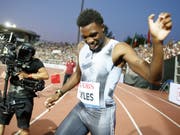 Noah Lyles hatte gut lachen (Bild: KEYSTONE/VALENTIN FLAURAUD)