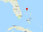 Das Helikopterwrack wurde auf den Bahamas drei Kilometer vor der Küste der Kleininsel Grand Cay entdeckt. (Bild: Google Maps)