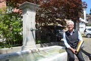Josef Mattle, Präsident des Partnerstädtevereins Bischofszell, in der Gerbergasse, einem Schauplatz des Stadtfestes. (Bild: Georg Stelzner)