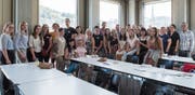 Studierende aus der Ukraine und der Schweiz an einem Workshop an der FHS St. Gallen.Bild: Adriana Ortiz Cardozo