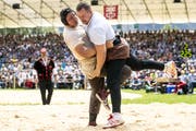 Stehen sich Nick Alpiger und Christian Schuler auch im Schlussgang gegenüber? (Bild: Alexandra Wey/Keystone)
