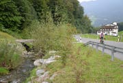 In Kerns und Sarnen sind beim Kernmattbach (hier bei der alten Teiggi) Schutzmassnahmen nötig. (Bild: Robert Hess, Kerns, 10. September 2014)