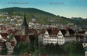 Das 1911/12 gebaute Gewerbeschulhaus an der Kirchgasse 15 auf einer 1915 gelaufenen Ansichtskarte. (Bild: Sammlung Reto Voneschen)