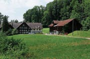 Blick auf das Mühle- und das Hauptgebäude sowie die Remise (rechts im Bild). Bild: Stefan Kaiser (Rotkreuz, 3. Juli 2019)