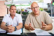 Der langjährige Frauenteamleiter Sandro Brasi (links) und Frauenteamgründer Marcel Herzog sind der Meinung, dass ein Verein nicht wie eine Firma geführt werden könne. (Bild: Urs Bucher)