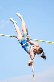 Nicole Büchlers Auftritt scheitert auf der Höhe von 4,36 Metern. Bild: Claudio Thoma/Freshfocus (Luzern, 9. Juli 2019)