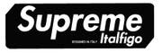 Die Logos der beiden Firmen: Oben das Original, Supreme New York, unten die Kopie, Supreme Italfigo. Bilder: IGE