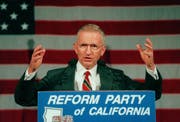 Ross Perot bei seiner erneuten Präsidentschaftskandidatur 1996. (Bild: Keystone)