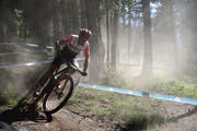 Bereits im Short Race wurde viel Staub aufgewirbelt. Im Bild Reto Indergand. (Bild: Roland Jauch, Andorra, 8. Juli 2019)