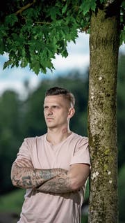 Elvis Bratanovic ist in der Region heimisch geworden und stürmt nun für den FC Schötz. Bild: Pius Amrein (Altishofen, 29. Juli 2019)