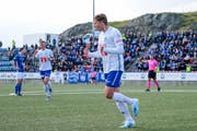 Luzerns Idriz Voca jubelt nach seinem Tor zum 0:1. (Bild: Martin Meienberger/Freshfocus, Toftir, 1. August 2019)