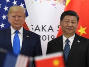 Da herrschte noch so etwas wie Minne: US-Präsident Donald Trump und sein chinesischer Amtskollege Xi Jinping am G-20-Gipfel in Osaka. (Bild: KEYSTONE/AP/SUSAN WALSH)