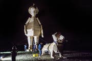 «Burnie» und «Waldi» vor dem Abbrennen. (Bild: Andrea Stalder)